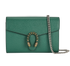 Dionysus Chain Wallet, &pound;795, Handbags, Green, Leather, Front view